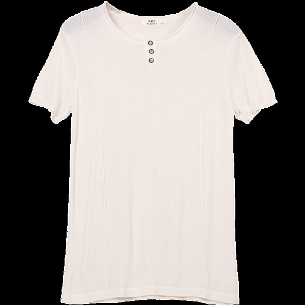 Μοντέρνο ανδρικό μπλουζάκι με κουμπιά - διάφορα χρώματα