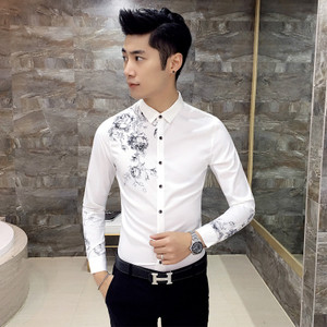 Cămașă bărbătească stilată cu mâneci lungi Model Slim în trei culori