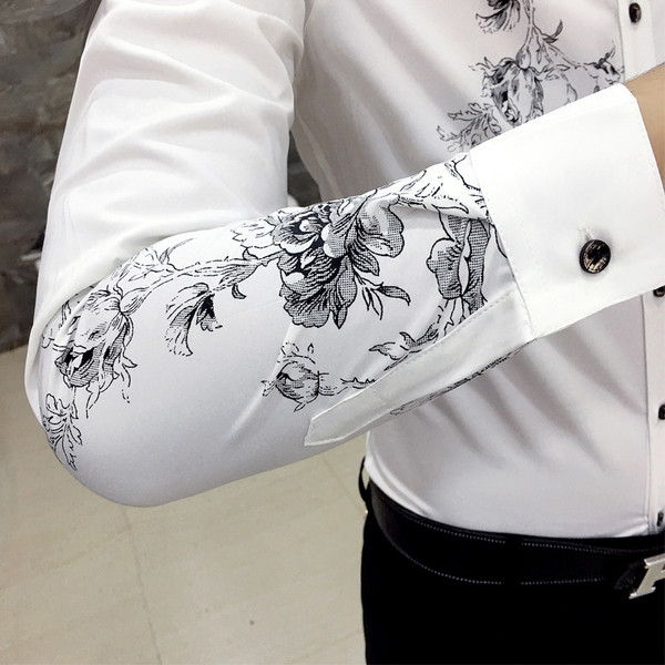 Cămașă bărbătească stilată cu mâneci lungi Model Slim în trei culori