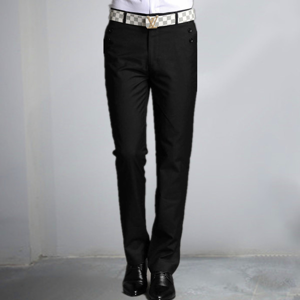 Κομψά ανδρικά παντελόνια σε μαύρο χρώμα