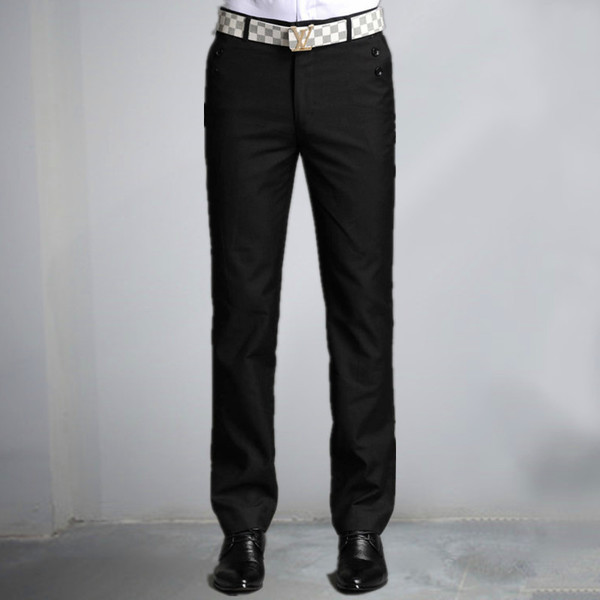 Κομψά ανδρικά παντελόνια σε μαύρο χρώμα
