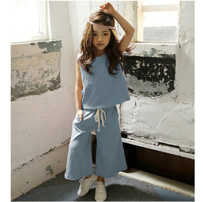 Παιδικό σετ για κορίτσια - μπλούζα  και μακρύ παντελόνι - τέσσερα χρώματα