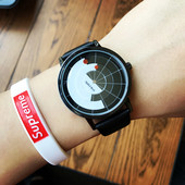 Мъжки часовник в три цвята с кожена каишка