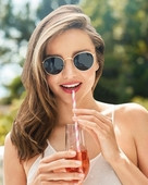 Σύγχρονα στρογγυλά γυαλιά ηλίου σε 2 χρώματα