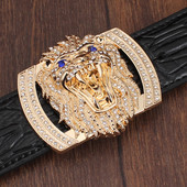 Ανδρική ζώνη  με 3D πόρπη και διακοσμητικές πέτρες σε τρία μοντέλα