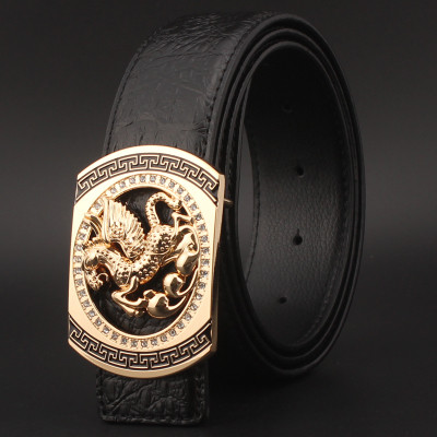 Ανδρική ζώνη  με 3D πόρπη και διακοσμητικές πέτρες σε τρία μοντέλα