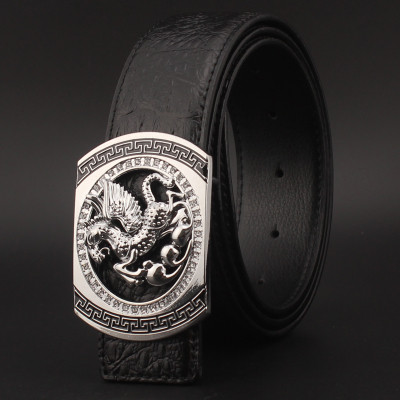 Ανδρική ζώνη  με 3D πόρπη και διακοσμητικές πέτρες σε τρία μοντέλα