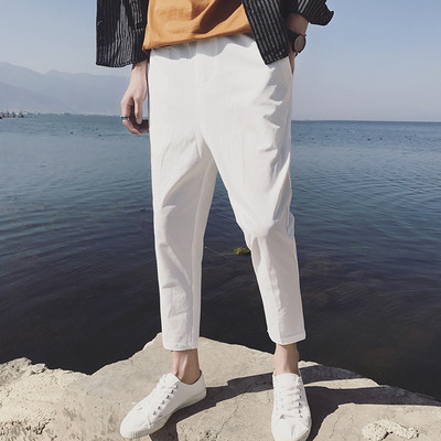 Pantaloni confortabili pentru bărbați cu lungime de 9/10 în trei culori