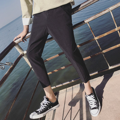 Pantaloni confortabili pentru bărbați cu lungime de 9/10 în trei culori