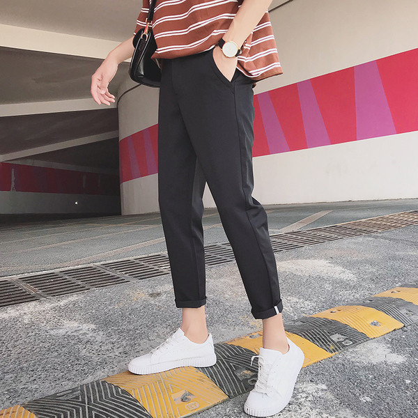 Pantaloni clasici pentru barbati in negru - model Slim