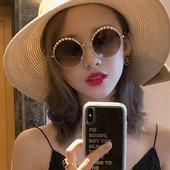 Γυαλιά ηλίου με στρογγυλό σχήμα και πέρλες