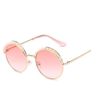 Γυαλιά ηλίου με στρογγυλό σχήμα και πέρλες