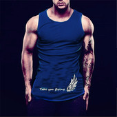 Ανδρικό μπλουζάκι μπλε με κεντήματα