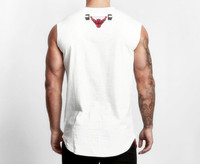 Άνετο λευκό μπλουζάκι με επιγραφή και εκτύπωση