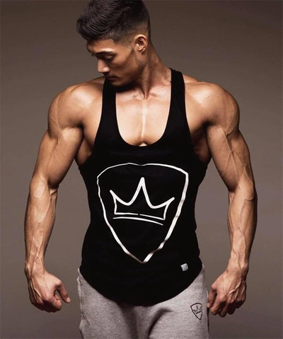 Мъжки потник в няколко цвята с щампа