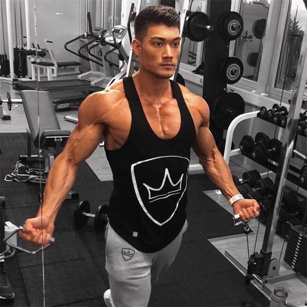 Мъжки потник в няколко цвята с щампа