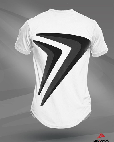 Men`s sports and casual t-shirt in black and white with an inscription