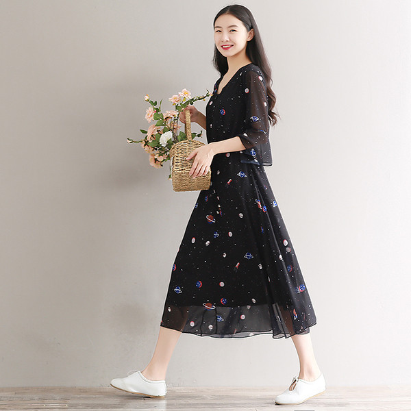 Κυρίες φόρεμα σιφόν καλοκαίρι