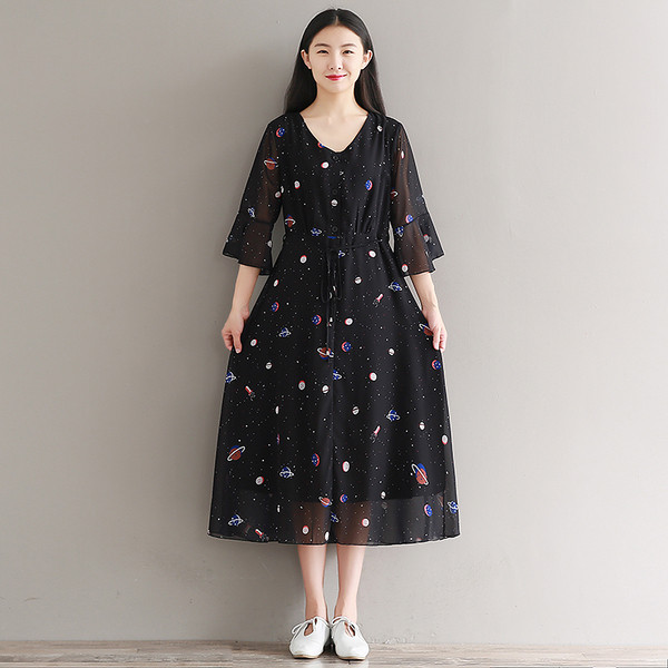 Κυρίες φόρεμα σιφόν καλοκαίρι