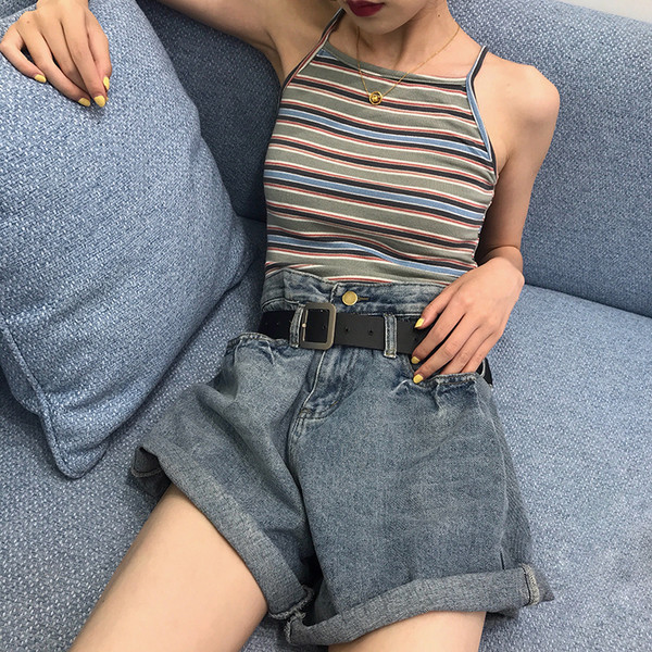 Pantaloni scurti de dama cu talie inalta