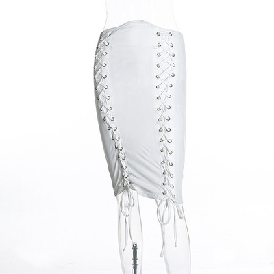 Εξαιρετικά κομψή φούστα κυρίες με υψηλή μέση και πόδια στο μπροστινό μέρος