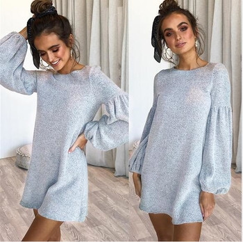 Rochie moderna de dama cu maneci lungi model lat in mai multe culori