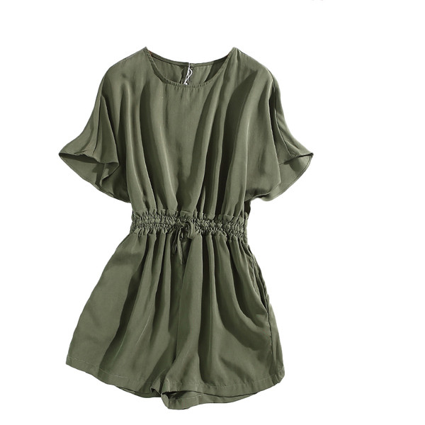 Salopeta de dama in doua culori cu talie elastica