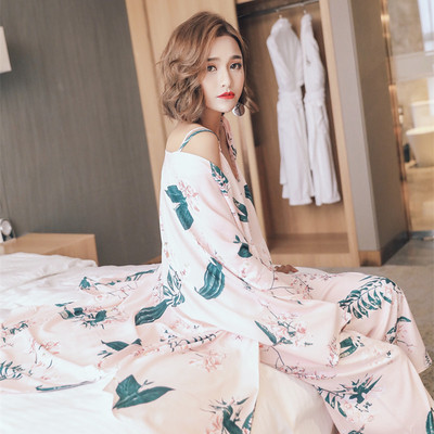 Γυναικεία άνετα τρία κομμάτια πιτζάμες - δύο χρώματα