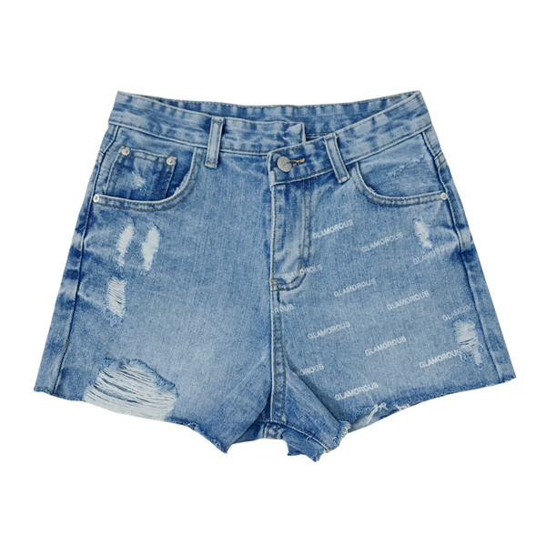 Σορτς γυναικών με υψηλή μέση σε ανοιχτόχρωμο χρώμα