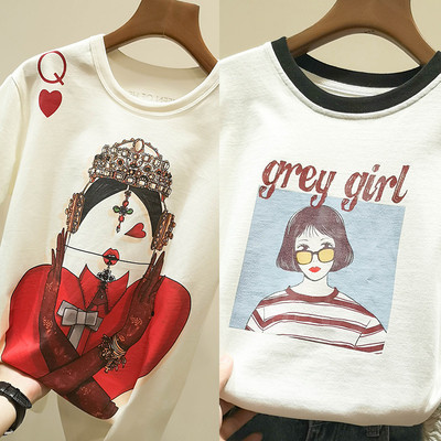 Μοντέρνα γυναικεία T-shirt με πολλές εκτυπώσεις