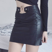 Μοντέρνα φούστα κυρίες υψηλής ζώνης με ζώνη σιδήρου