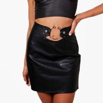 Μοντέρνα φούστα κυρίες υψηλής ζώνης με ζώνη σιδήρου