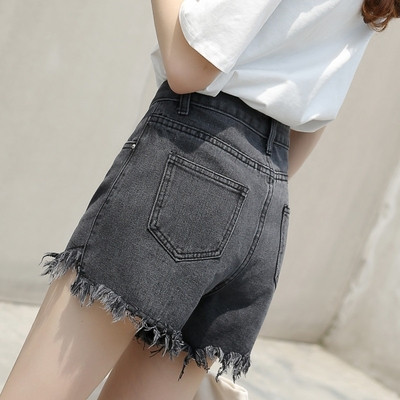 Pantaloni scurți de damă cu talie înaltă și motive rupte - mai multe culori