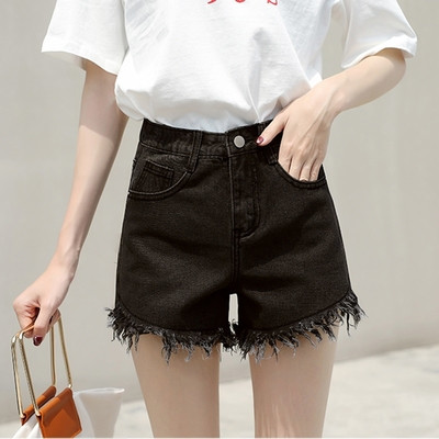 Pantaloni scurți de damă cu talie înaltă și motive rupte - mai multe culori