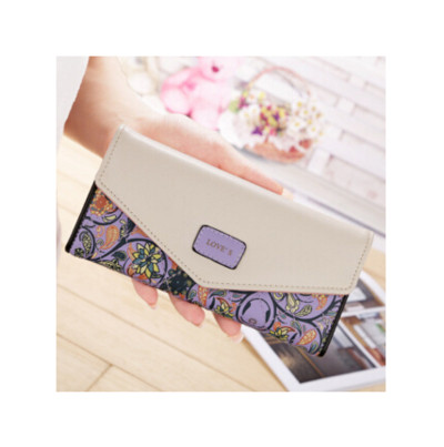 Μοντέρνο χαρτοφυλάκιο γυναικών με επιγραφή και φυτικά μοτίβα σε διάφορα χρώματα