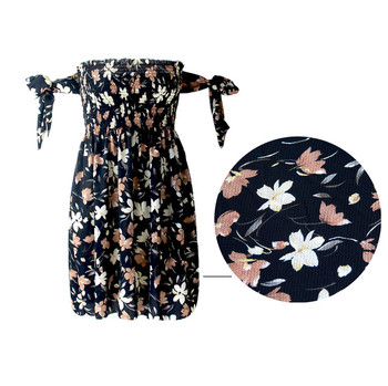 Σύγχρονη κυρία φόρεμα βραχύ μοντέλο με floral μοτίβα σε διάφορα χρώματα