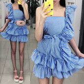 Rochie de damă cu dungi HIT Ethereal