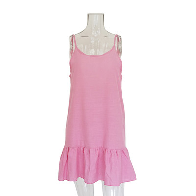 Rochie dama vara model lat cu bretele subtiri in mai multe culori