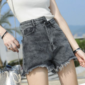 Interesanti blugi scurti de dama cu talie inalta in 3 culori