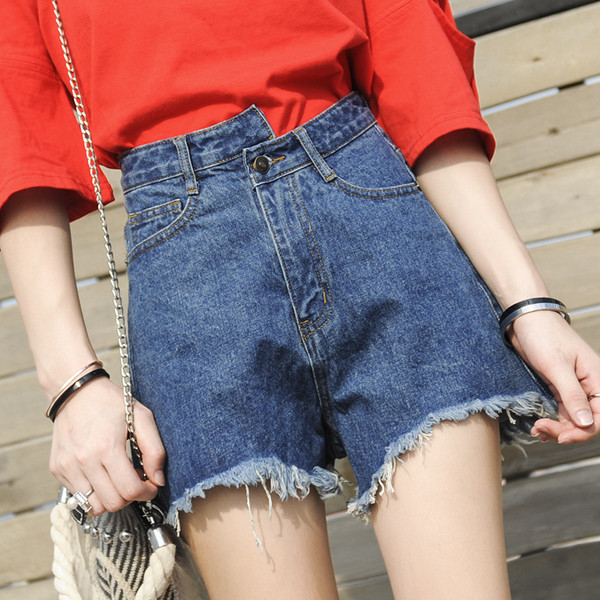 Interesanti blugi scurti de dama cu talie inalta in 3 culori