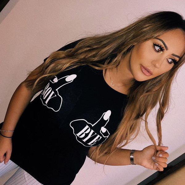 Tricou de damă de zi cu zi cu inscripții