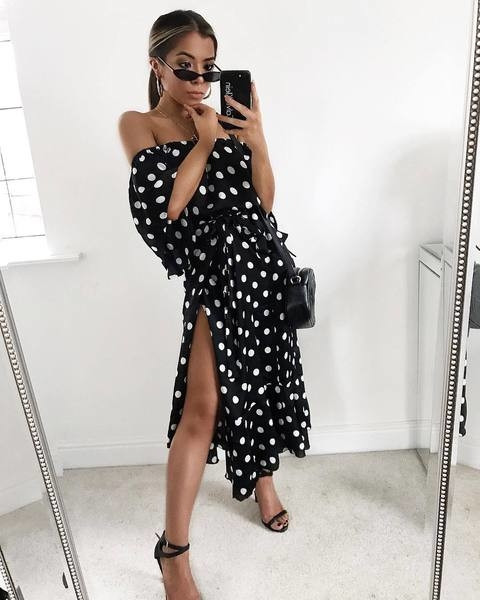 Rochie modernă de vară de damă cu mâneci căzute