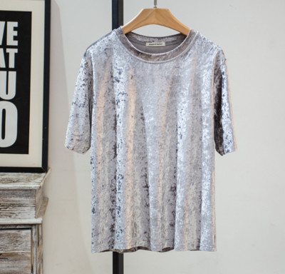 Модерна дамска блуза от кадифе в няколко цвята