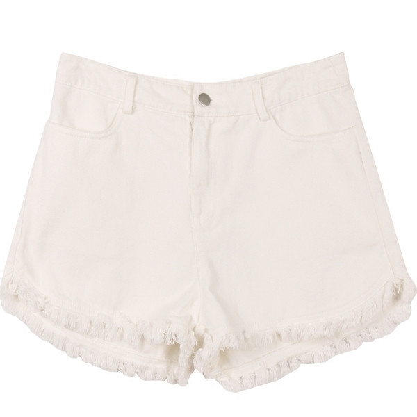 Pantaloni scurți de damă în alb