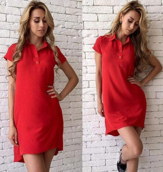 Rochie casual de dama cu guler model larg in mai multe culori