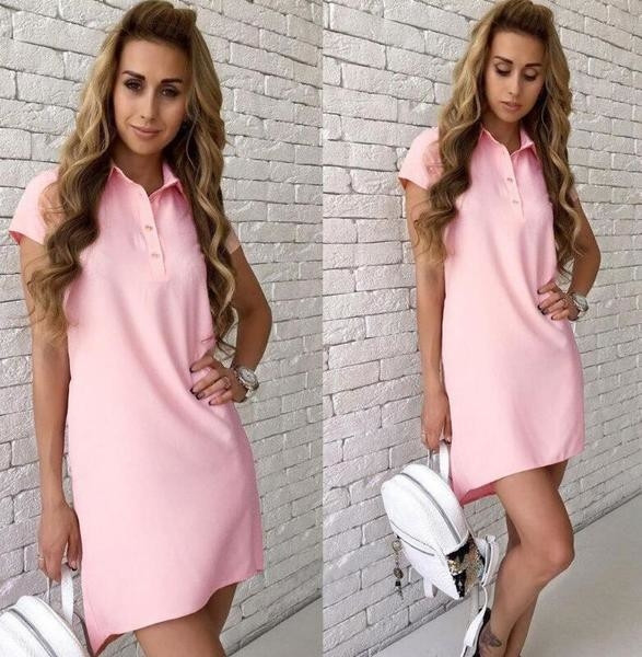 Rochie casual de dama cu guler model larg in mai multe culori