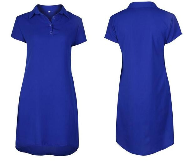 Rochie casual de dama cu guler model larg in mai multe culori