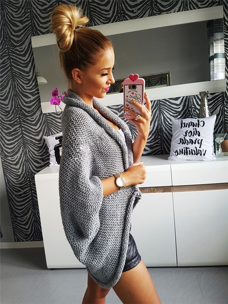 Női rövid kardigán szürke színben