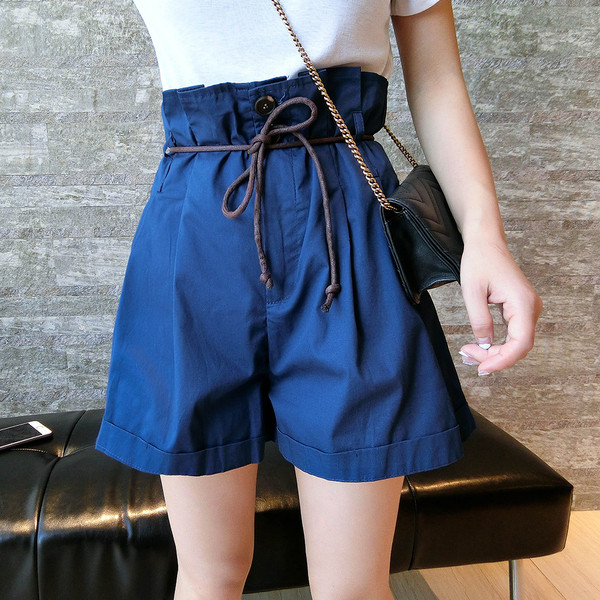 Pantaloni moderni de dama cu talie inalta in doua culori