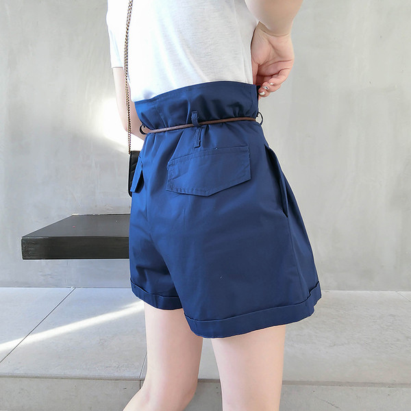 Pantaloni moderni de dama cu talie inalta in doua culori